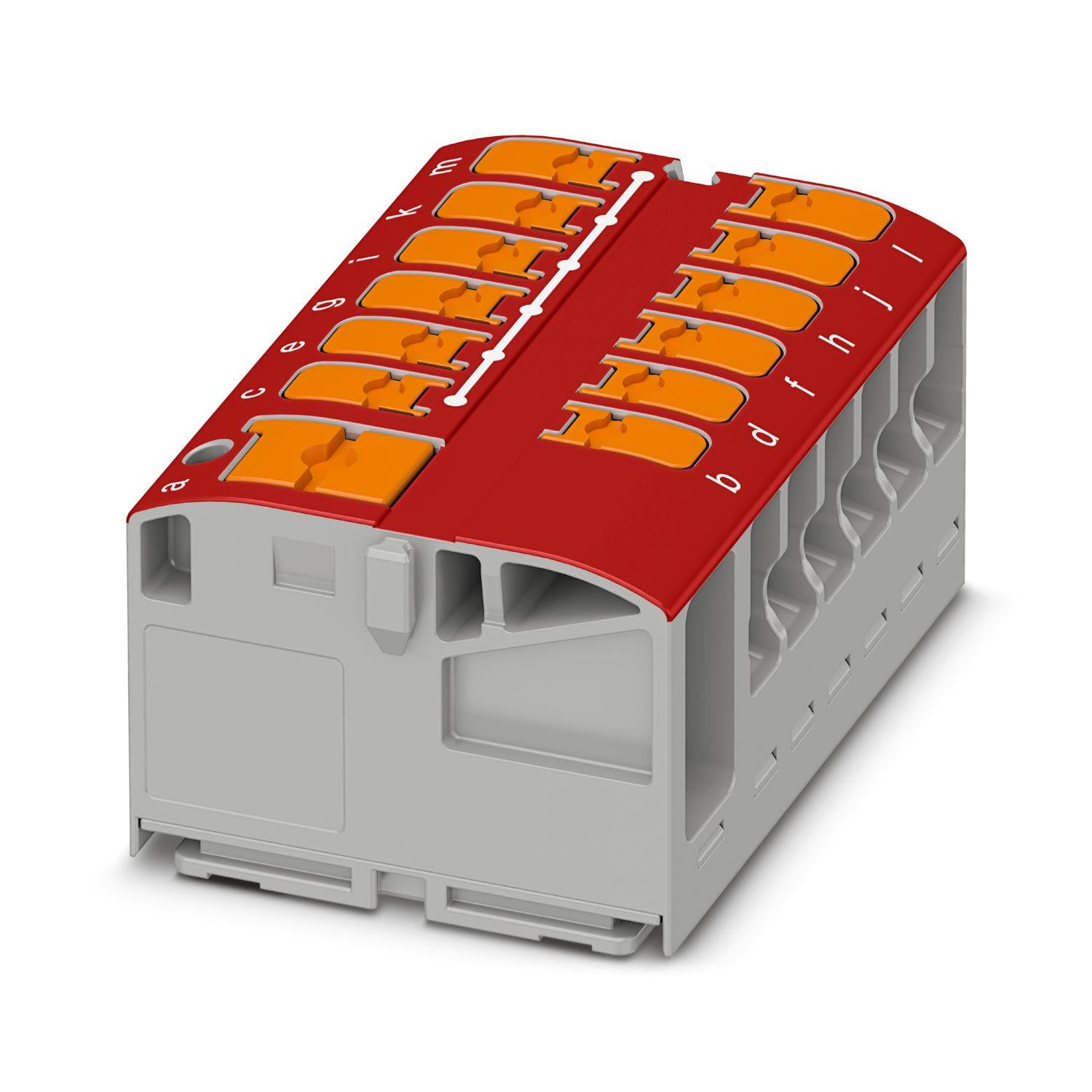 Блок распределительный Phoenix Contact PTVFIX 6/12X2,5 RD 450 В 24 A Push-in Красный (1019610)