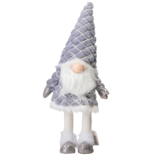 Фигурка новогодняя с подсветкой Серый гном из текстиля 58 см Серый (150-81-9163-003) Фигурка новогодняя с подсветкой Серый гном из текстиля 58 см Серый (150-81-9163-003)
