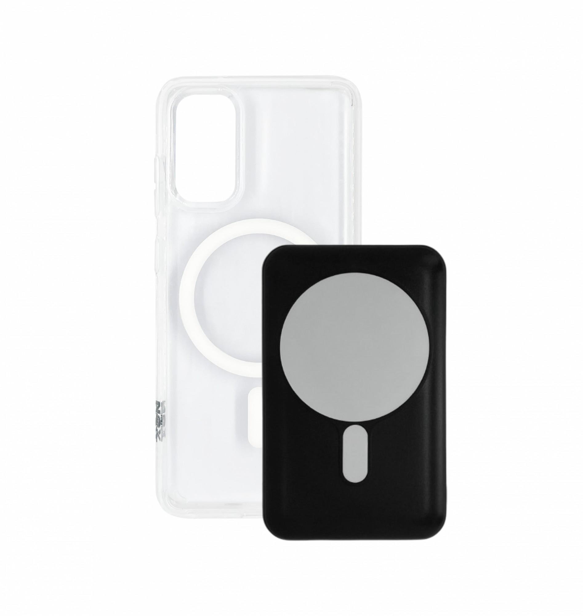 Чехол с беспроводной батареей XON 10000 mAh для Samsung S20 BatteryCase Прозрачный/Черный (174503135)