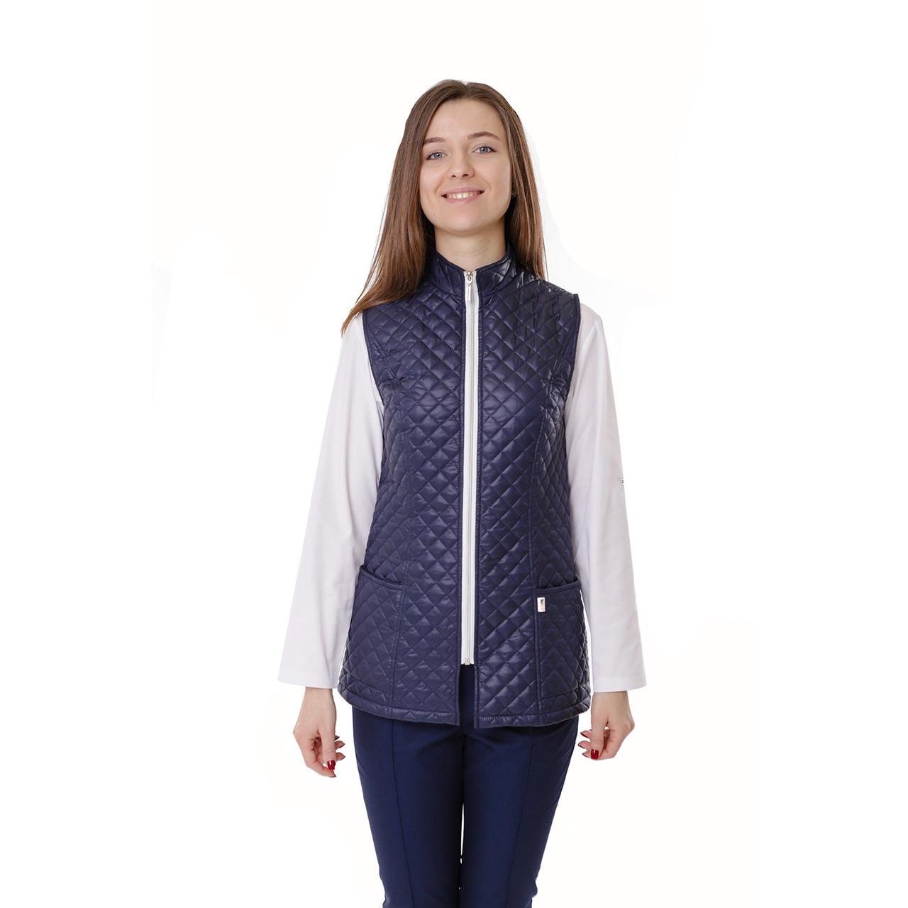 Жилет медичний жіночий теплий TopLine Аляска 2 р. 60 Синій (31501-(60)син.ст.)