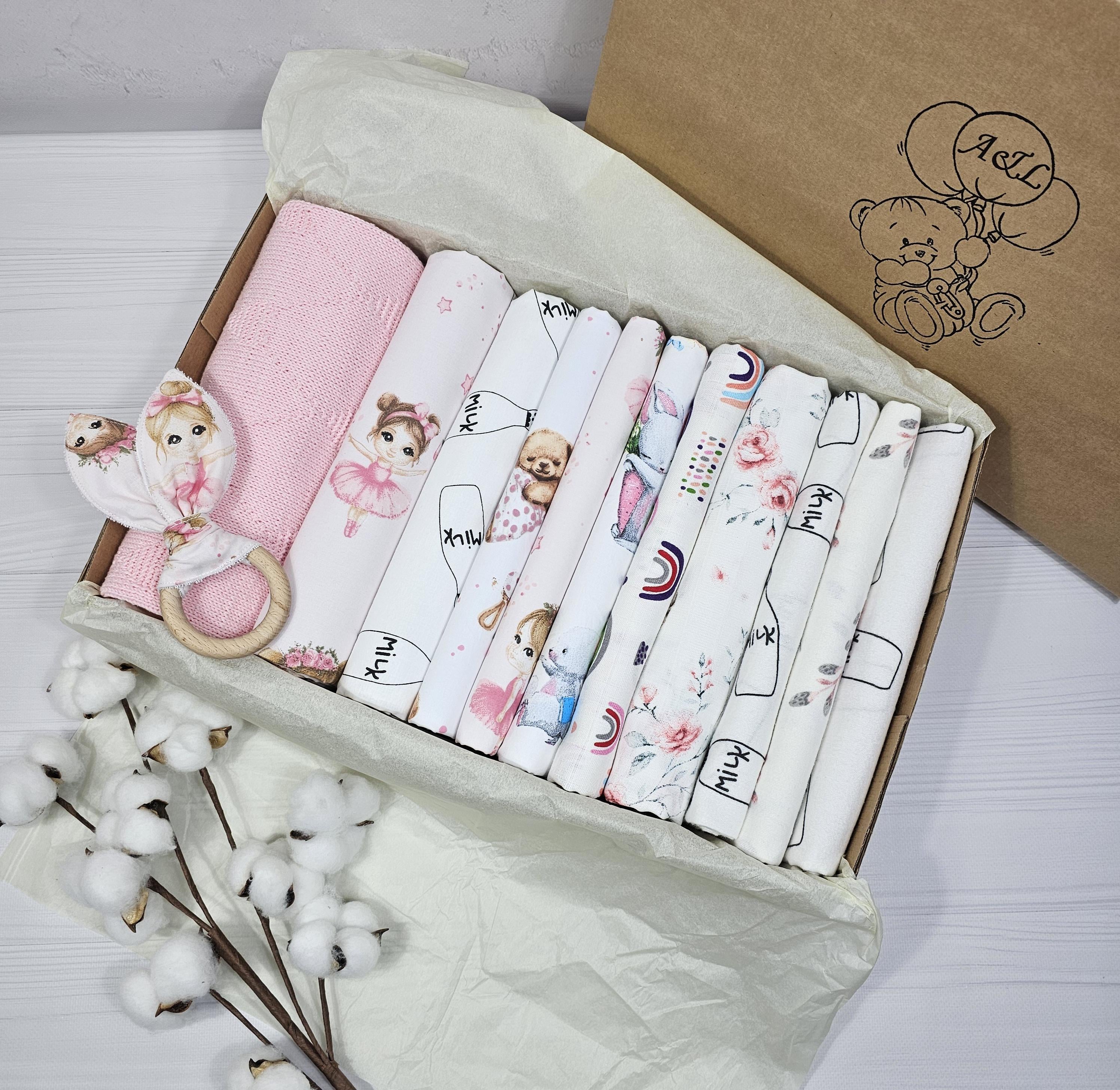 Набор для новорожденного a.l.babybox Маленькая балерина плед ручной работы/пеленки/грызунок (25982427)