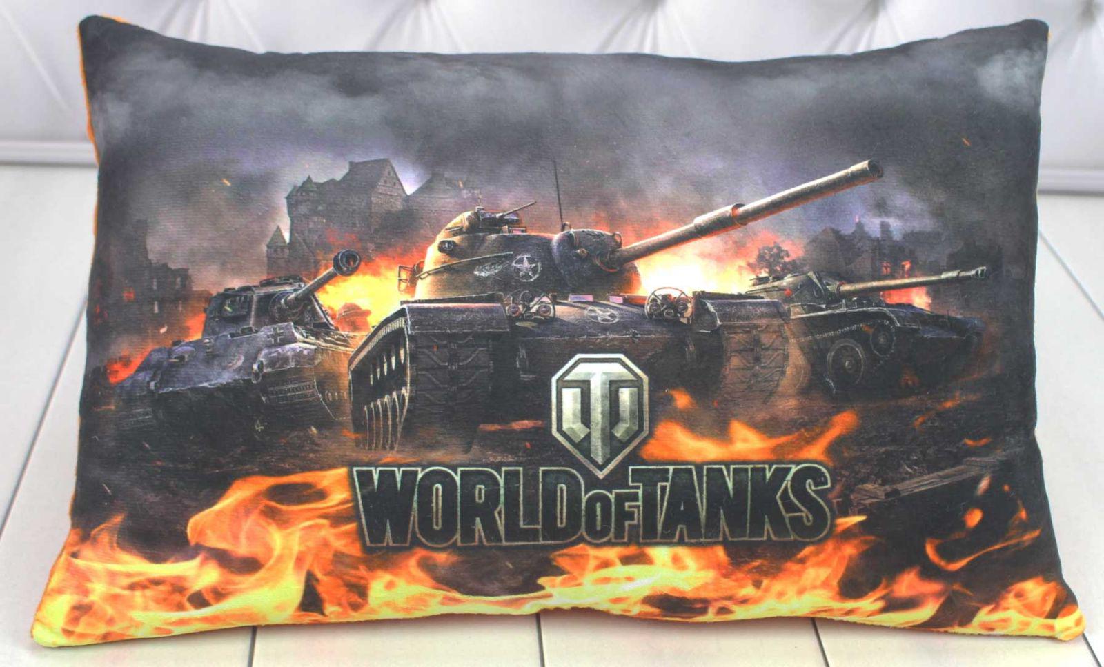 Подушка с принтом Копиця Танки World of Tanks 37 см