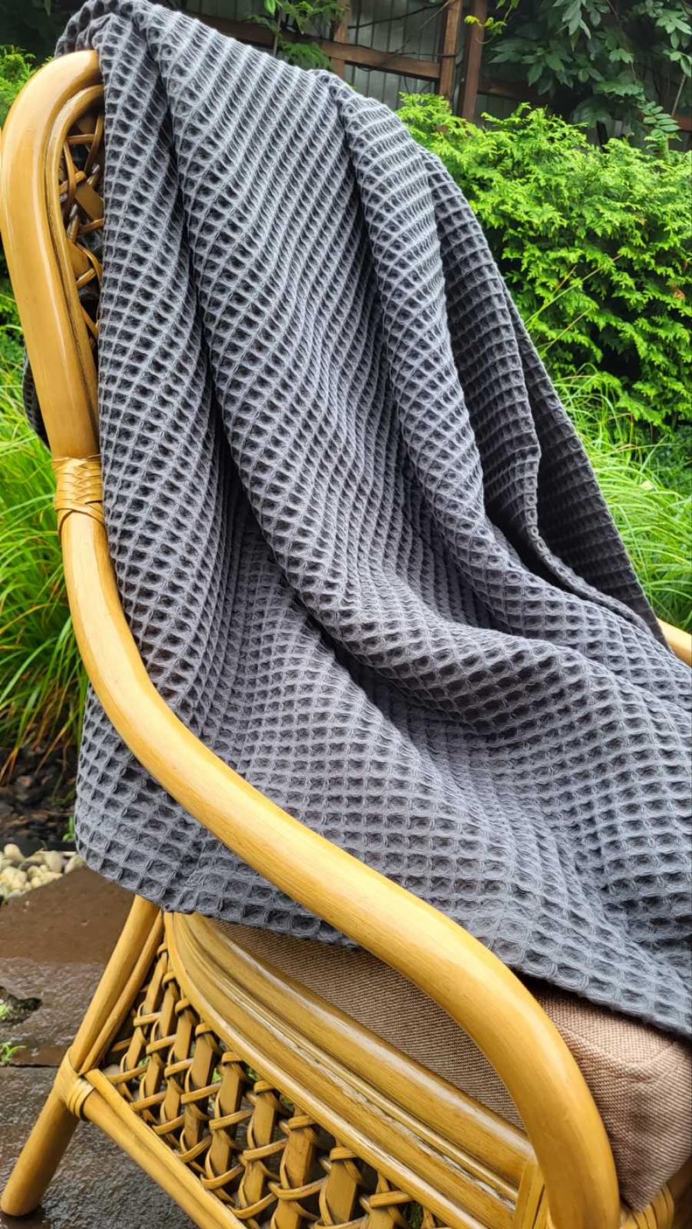 Покрывало Пике Сота 140x220 см Графитовый (11108) - фото 3 Покрывало Пике Сота 140x220 см Графитовый (11108) - фото 3