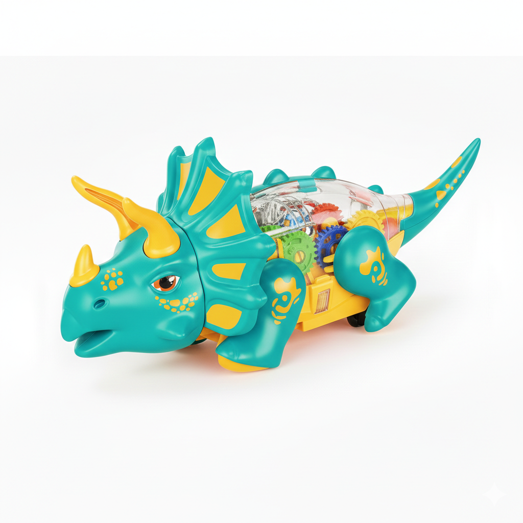 Динозавр-трицератопс WToys музыкальный подвижные шестеренчатые подсветки песня Голубой Динозавр-трицератопс WToys музыкальный подвижные шестеренчатые подсветки песня Голубой