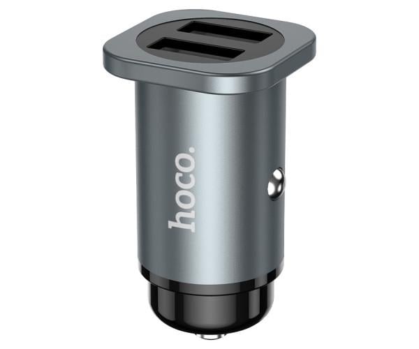 Зарядний пристрій автомобільний Hoco NZ4 2USB 2,4A без кабелю Gray Зарядний пристрій автомобільний Hoco NZ4 2USB 2,4A без кабелю Gray