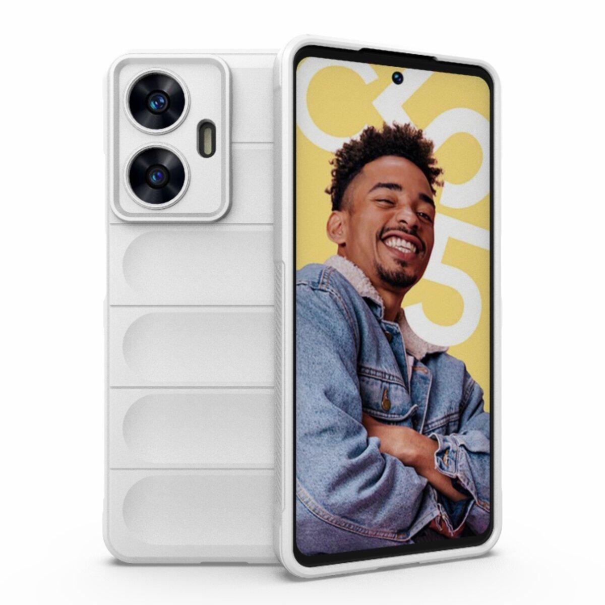 Противоударный чехол для Realme C55 Cosmic Magic Shield / White