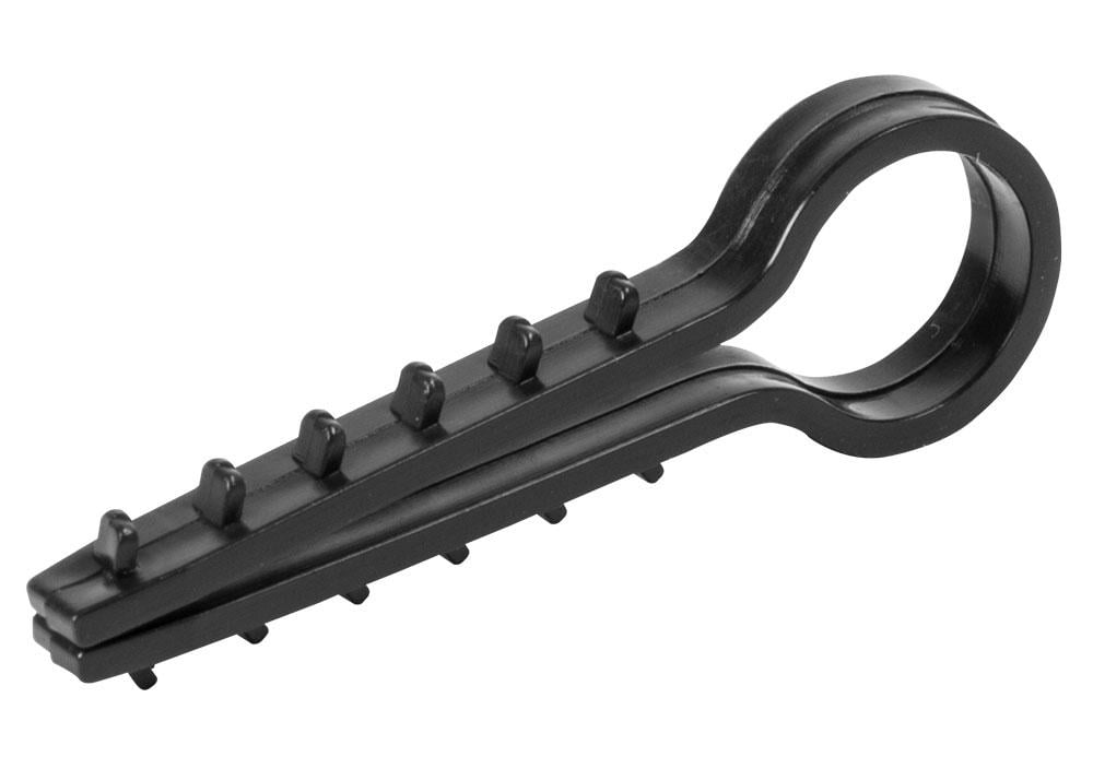 Дюбель-хомут E.NEXT e.metiz.dowel.fir.black.12 Ø12 мм для круглого дроту ПВХ 100 шт. Чорний (m0080030)