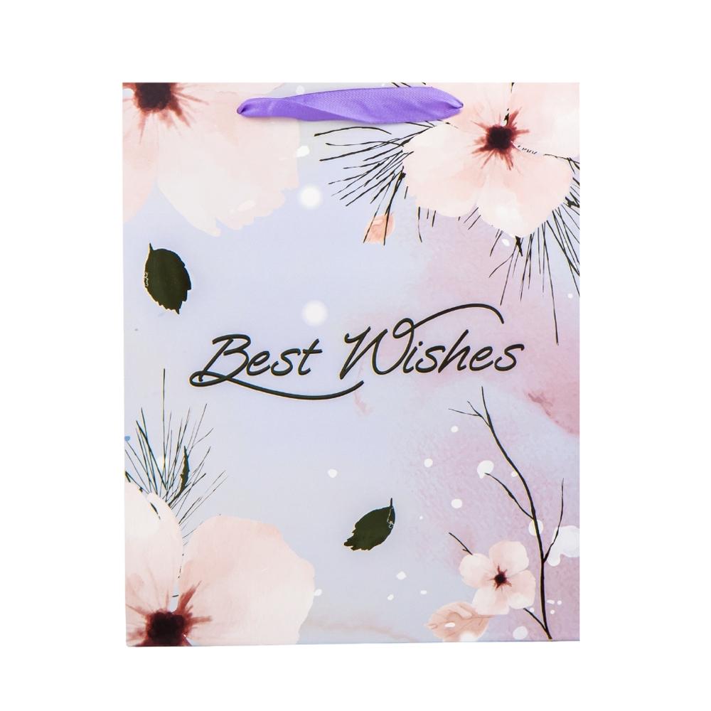 Набор подарочных пакетов Elisey "Best Wishes" 26х32 см 4 шт. Фиолетовый (9069-024)