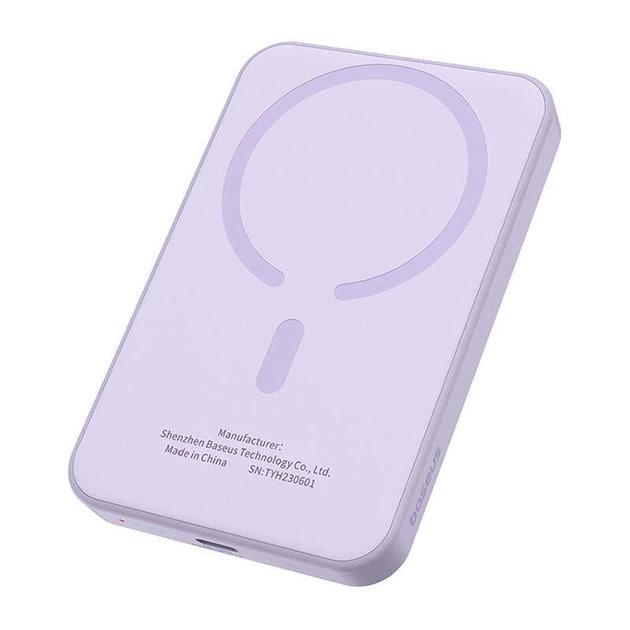 Повербанк Baseus Magnetic Mini 5000 mAh 20 W 2в1 QC3.0+PD3.0 с беспроводной зарядкой Qi 15 W Purple (P10022107513-00) Повербанк Baseus Magnetic Mini 5000 mAh 20 W 2в1 QC3.0+PD3.0 с беспроводной зарядкой Qi 15 W Purple (P10022107513-00)