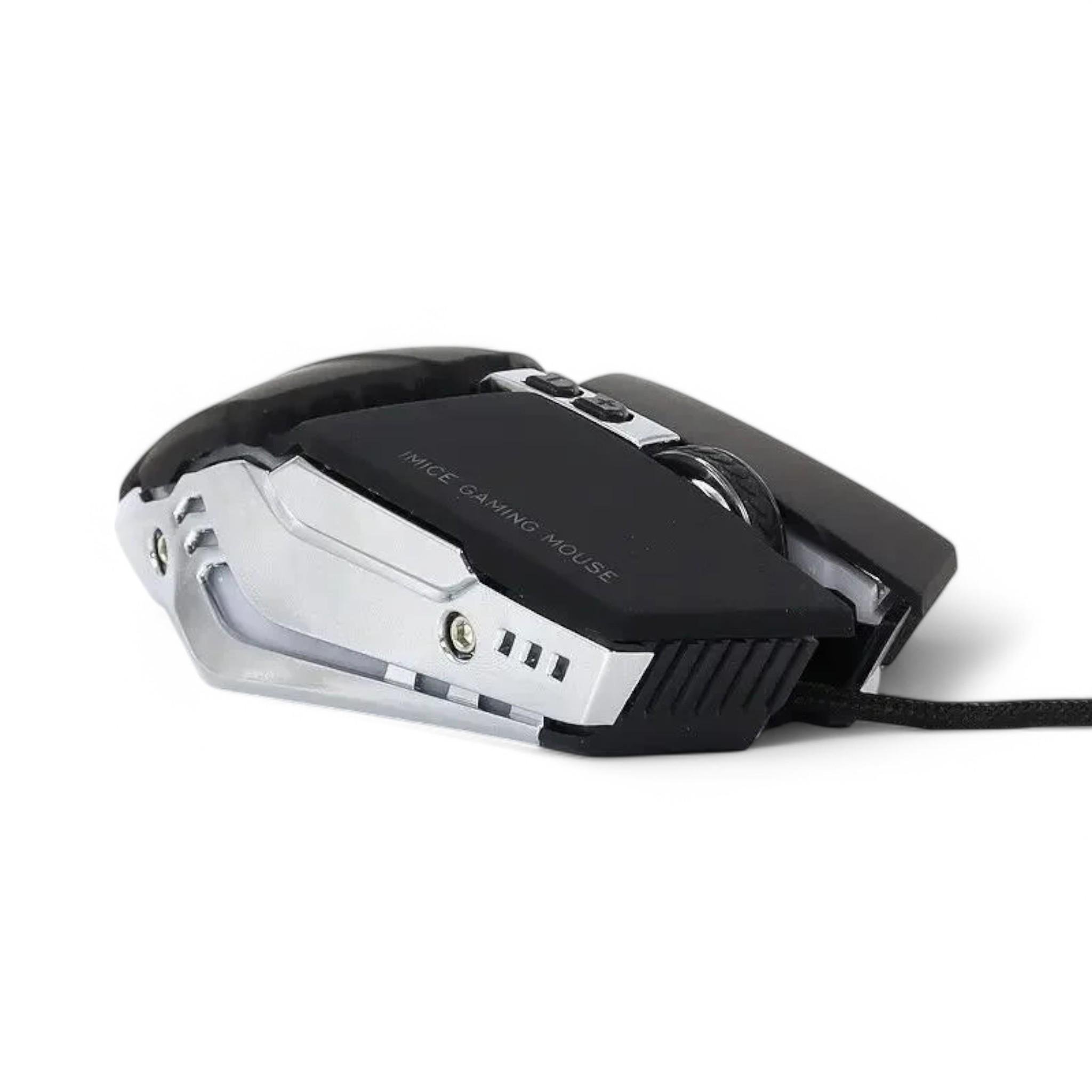 Мышь компьютерная iMice T80 проводная с подсветкой 1600 DPI Gray (B_Т8Gray)