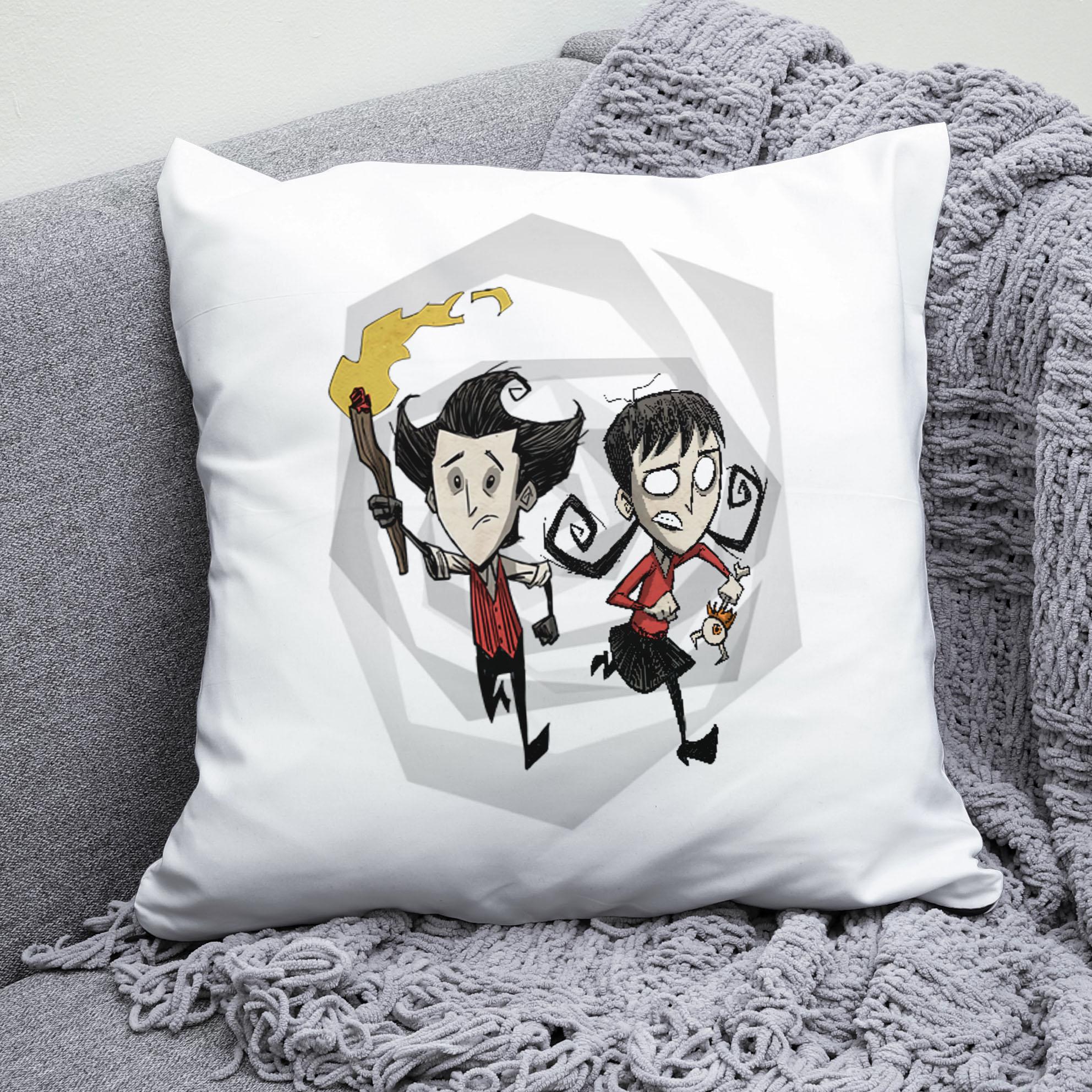 Плюшевая подушка квадрат с принтом игры Don’t Starve