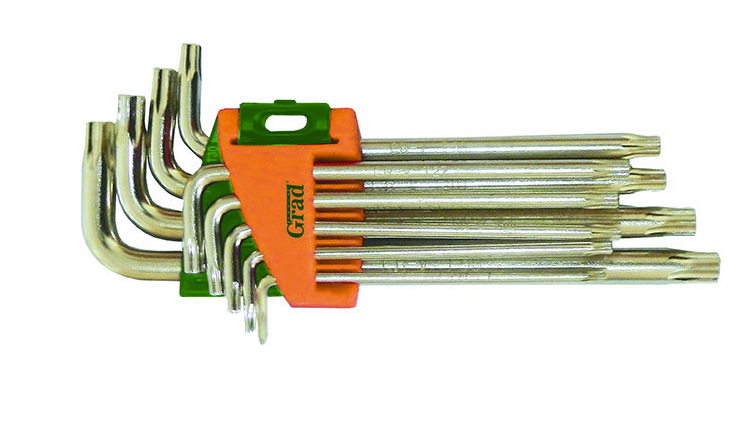 Набір ключів Grad TORX T10-T50 мм CrV 9 шт. (4022285)