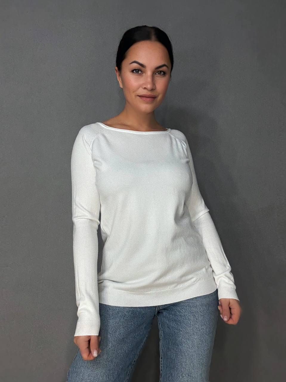 Джемпер жіночий ACCORDDREAM 9377 тонкий светр простий базовий однотонний OS Білий (1292) - фото 5 Джемпер жіночий ACCORDDREAM 9377 тонкий светр простий базовий однотонний OS Білий (1292) - фото 5