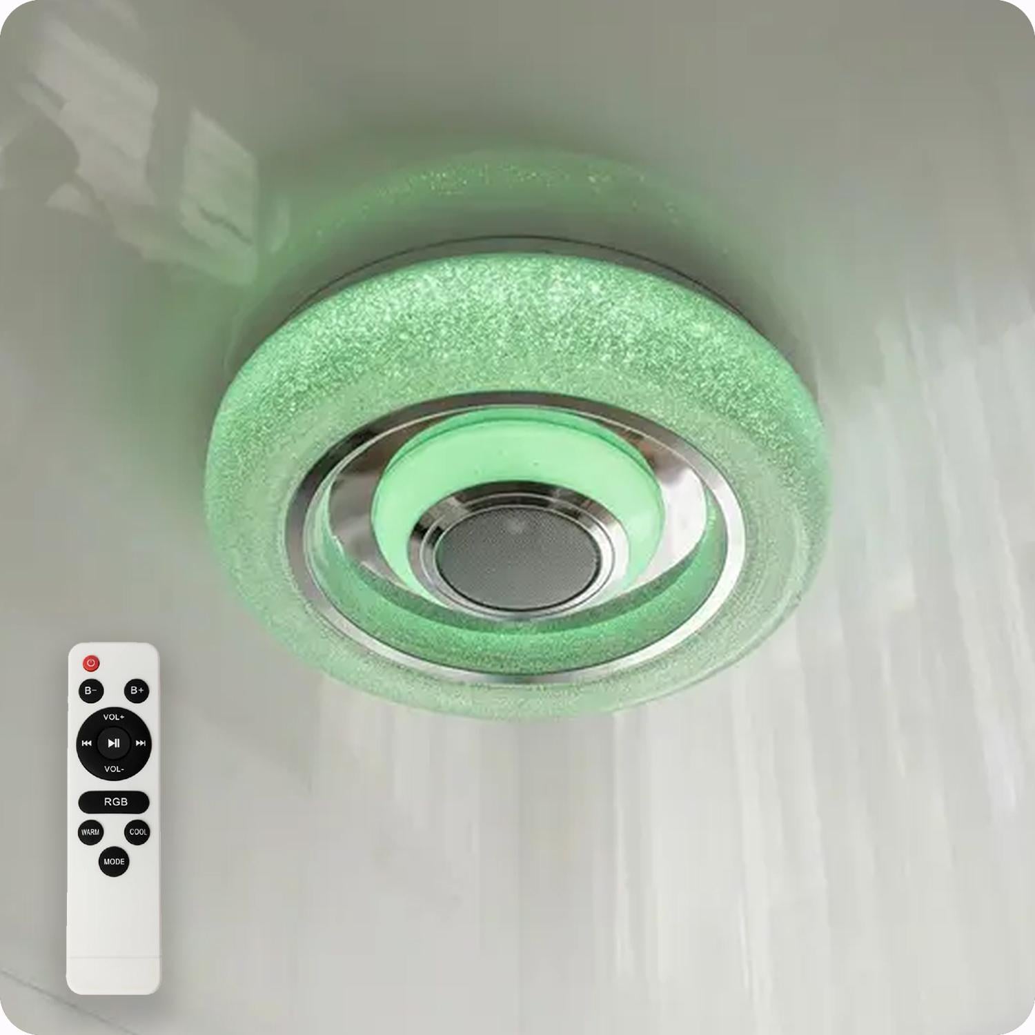 Люстра светодиодная 517 Dlight RGB с пультом и колонкой 45 Вт Белый (02147)