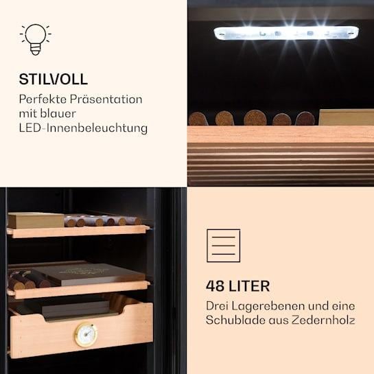 Хьюмидор для сигар KLARSTEIN El Presidente 48 л (10036103) - фото 2 Хьюмидор для сигар KLARSTEIN El Presidente 48 л (10036103) - фото 2