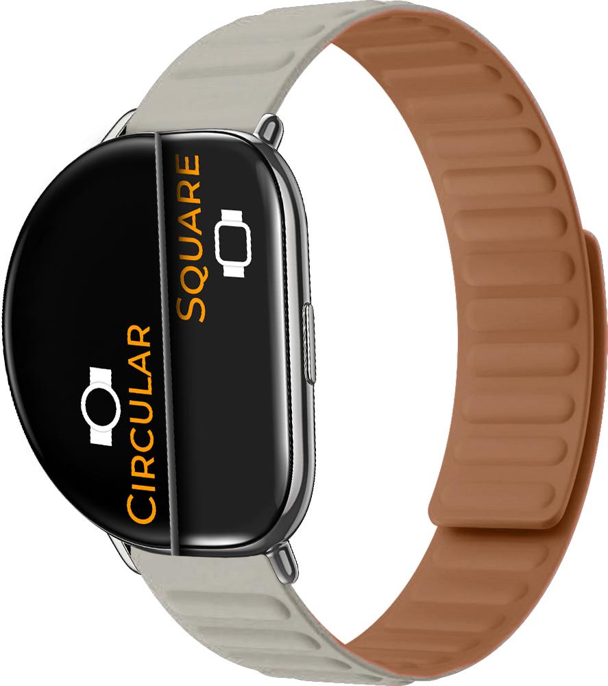 Ремінець Magneter для ZEPP E Square/Circular Beige (26633-34)
