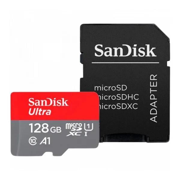 Карта пам’яті SanDisk Ultra microSDXC 128 Гб UHS-I A1 Class 10 (SDSQUAB-128G-GN6MA) Карта пам’яті SanDisk Ultra microSDXC 128 Гб UHS-I A1 Class 10 (SDSQUAB-128G-GN6MA)