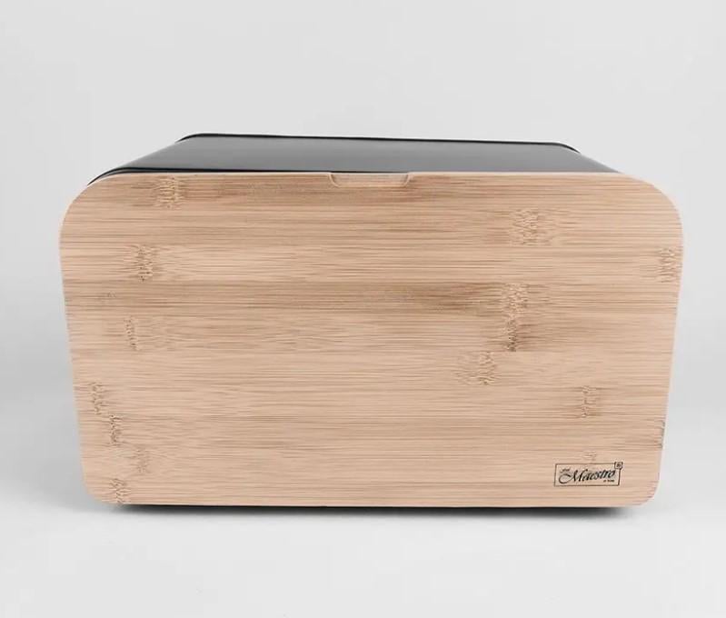 Хлібниця з металу прямокутна Maestro MR-1770 35x21x21 см Чорний (2104618635) - фото 11 Хлібниця з металу прямокутна Maestro MR-1770 35x21x21 см Чорний (2104618635) - фото 11