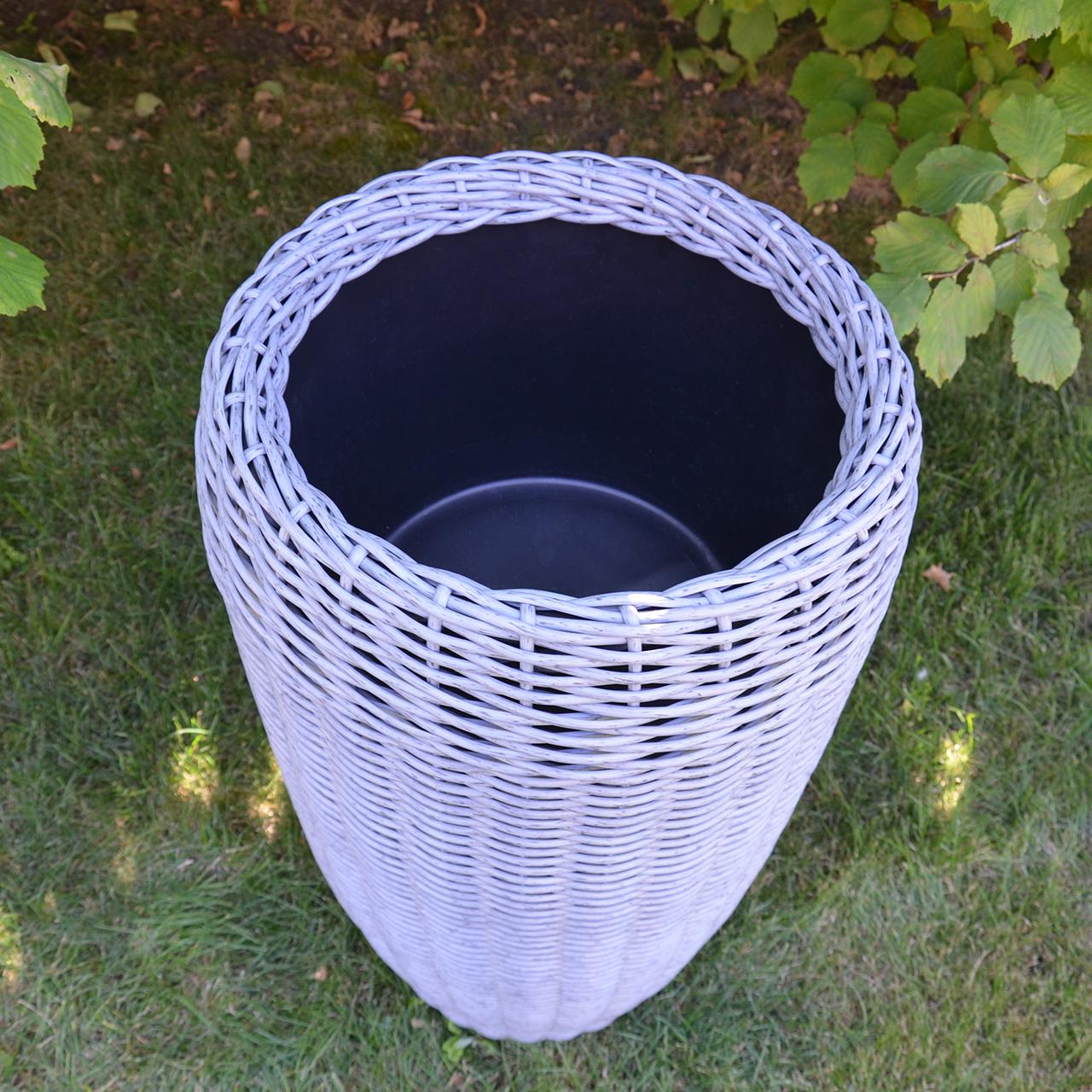 Кашпо високе для квітів та рослин з штучного ротангу/ручної роботи 20 л Сірий (24762850) - фото 5 Кашпо високе для квітів та рослин з штучного ротангу/ручної роботи 20 л Сірий (24762850) - фото 5