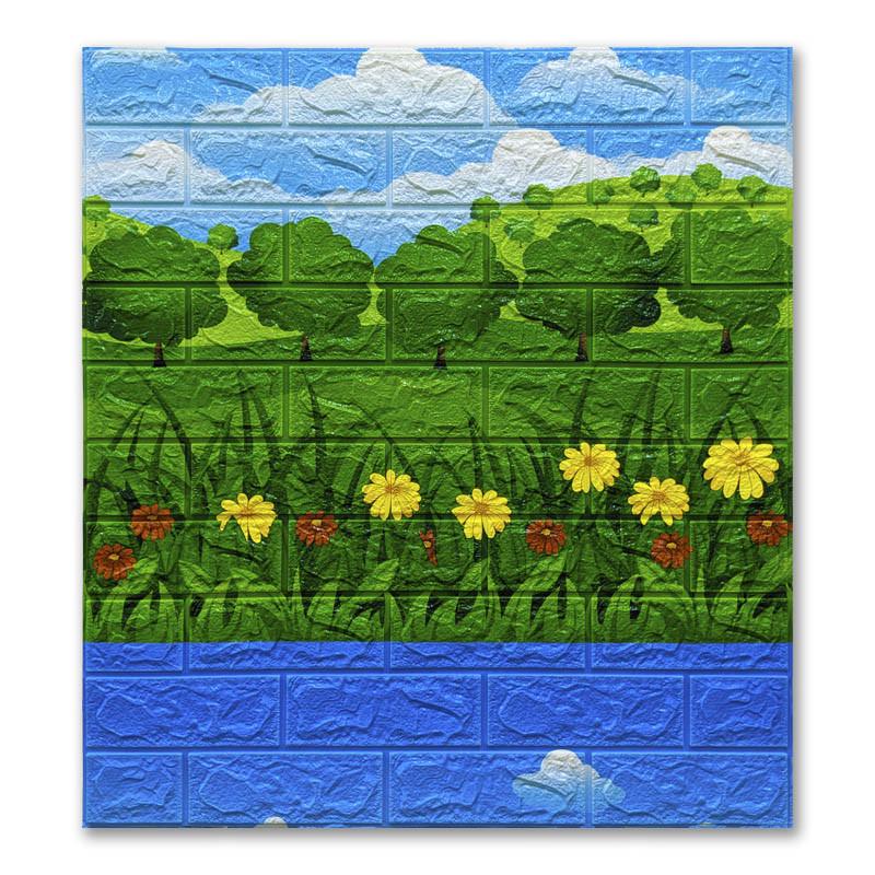 3D-панель самоклеющаяся Sticker Wall Лужайка 700х770х6 мм Зеленый (Панель-104)