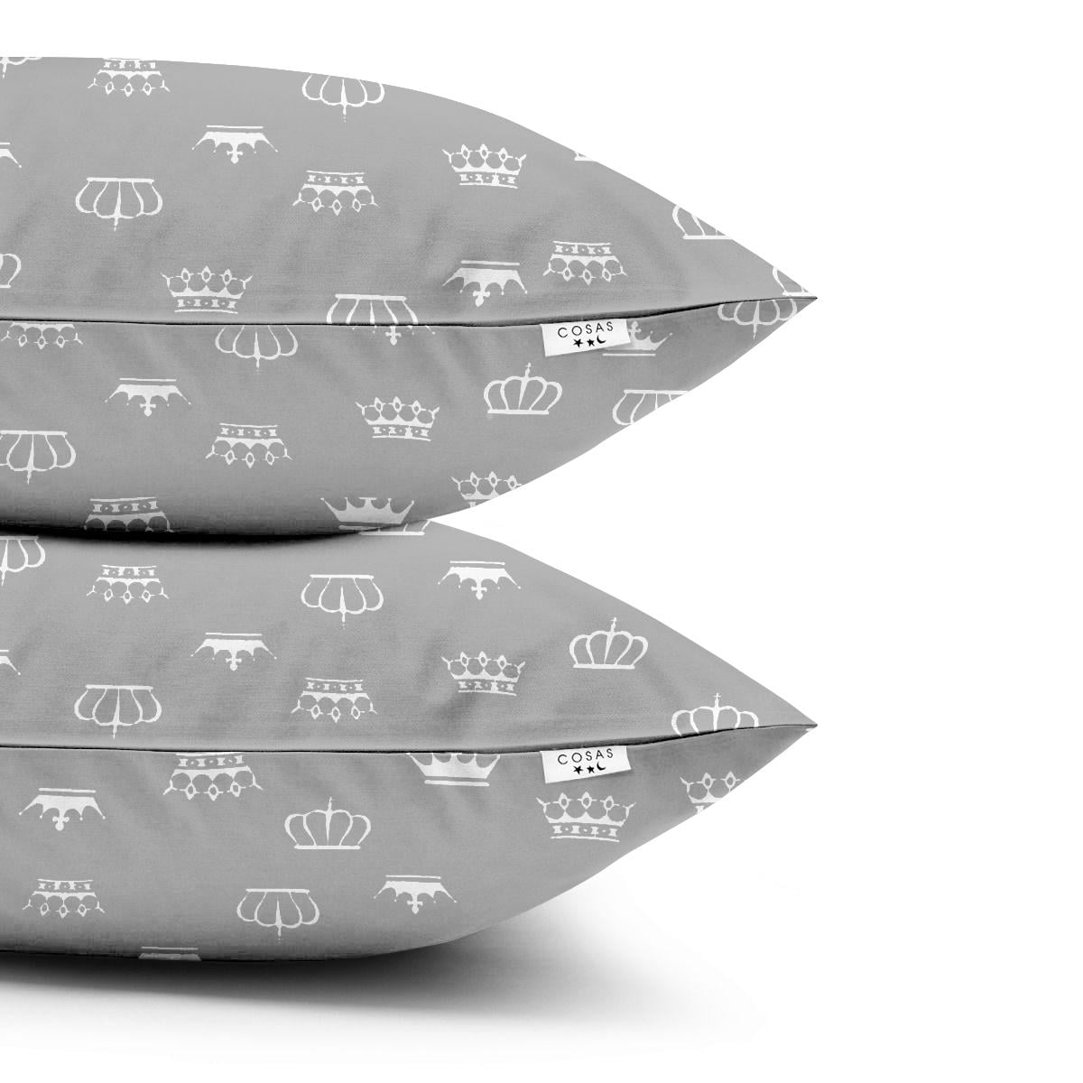 Набор наволочек Cosas Crown 50х70 см 2 шт. Grey (4822052023556) Набор наволочек Cosas Crown 50х70 см 2 шт. Grey (4822052023556)