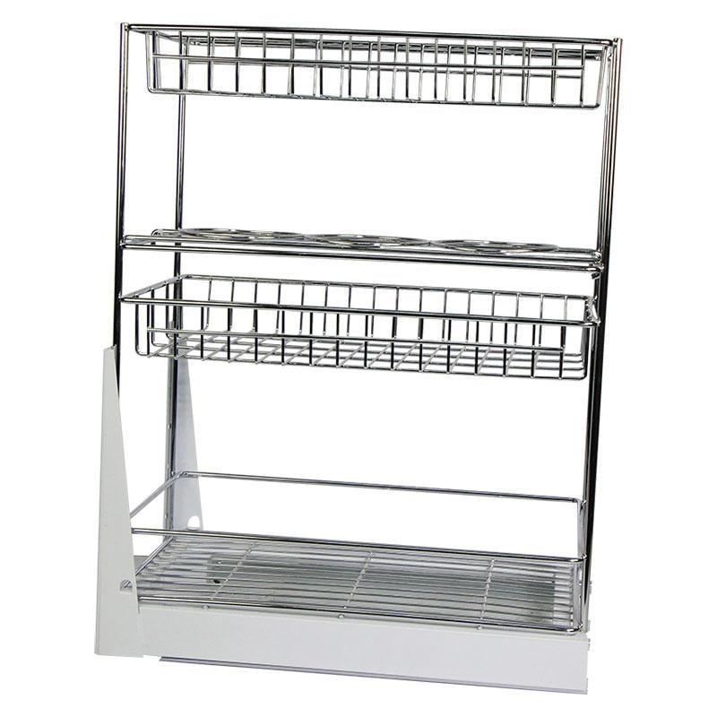 Карго с нижним креплением с полкой для бутылок 300 мм Хром (82824)