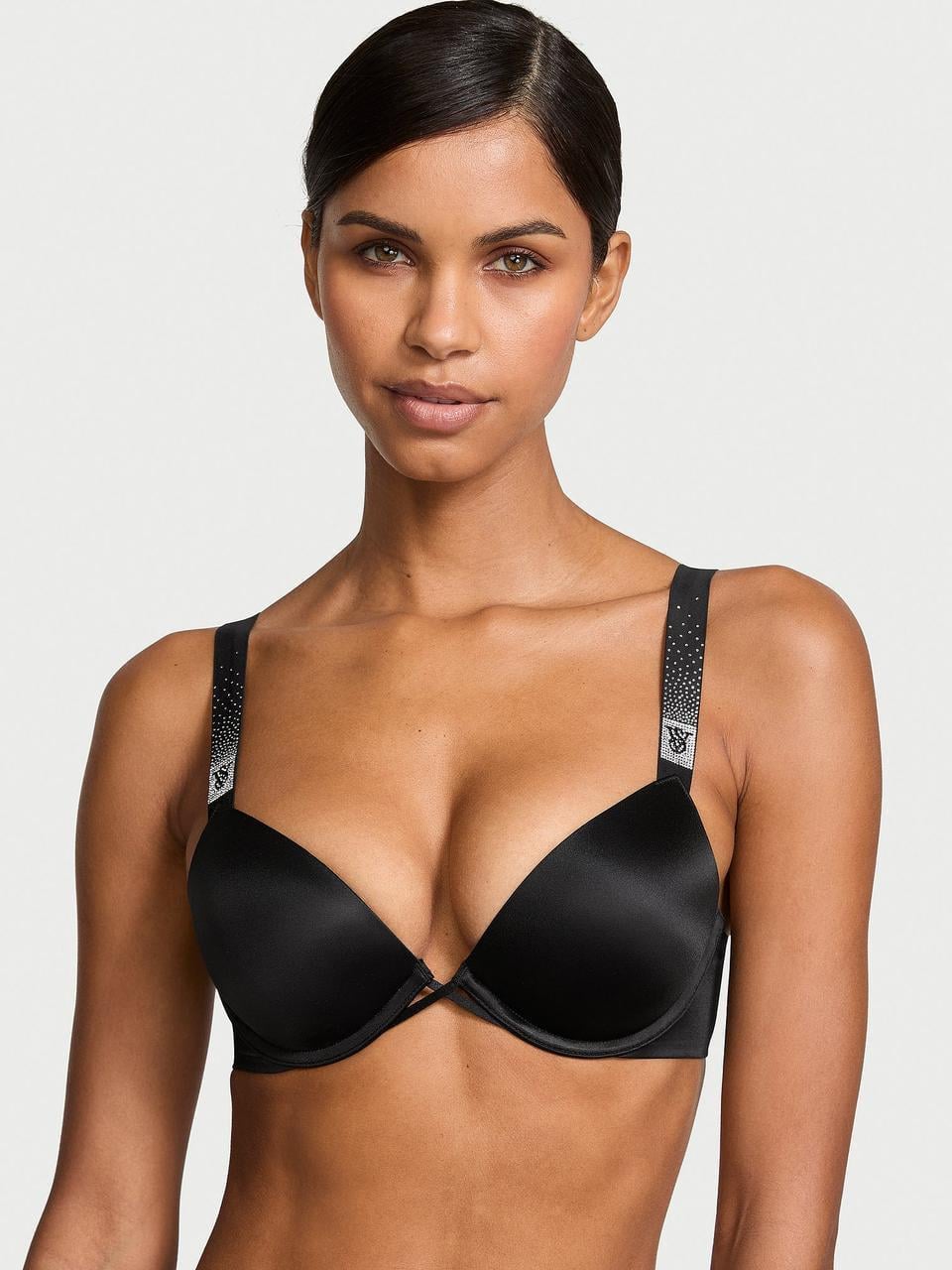 Бюстгальтер Victoria's Secret ScatteRed Shine Strap Push-Up Bra 75C Черный (41428975967)