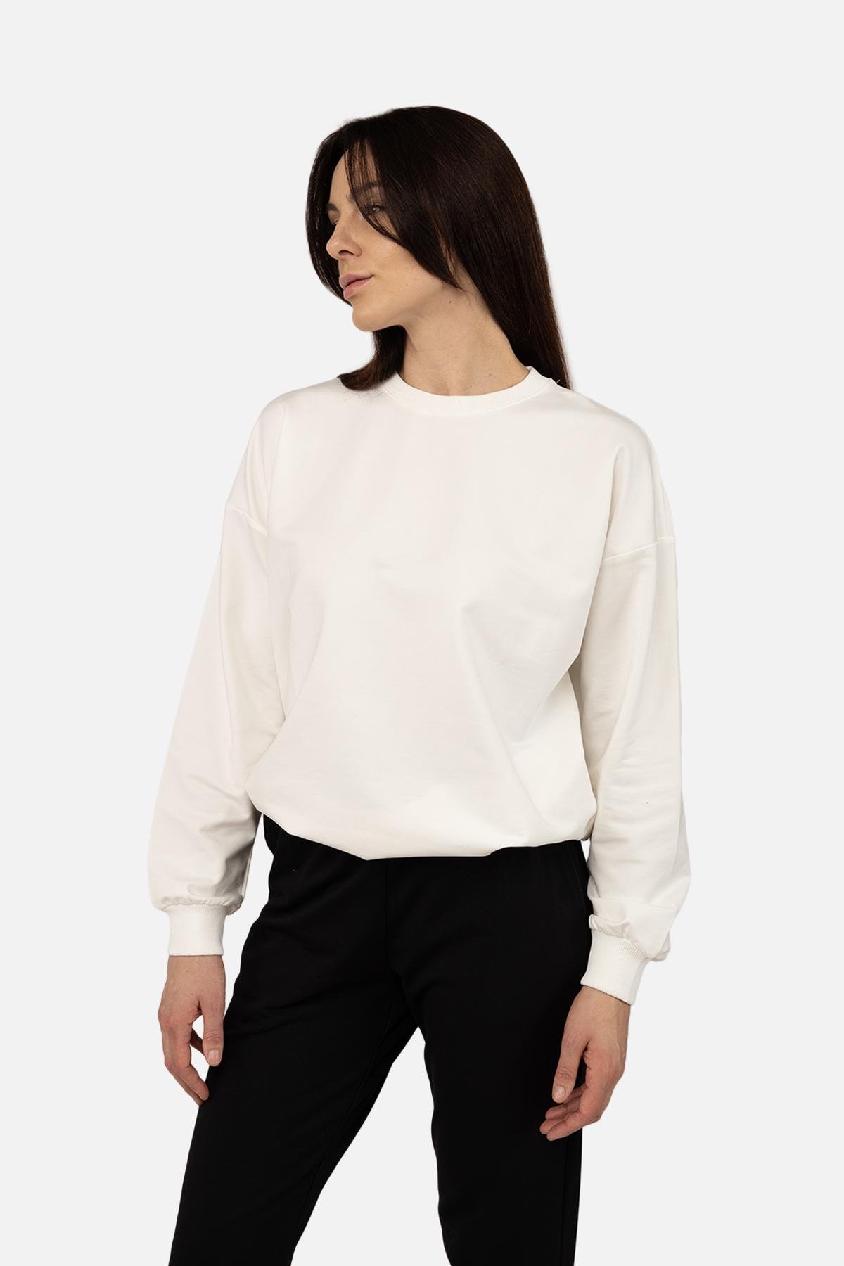 Світшот жіночий ЦБ-00266288 р. 48 Молочний (SKT001035636) - фото 2 Світшот жіночий ЦБ-00266288 р. 48 Молочний (SKT001035636) - фото 2