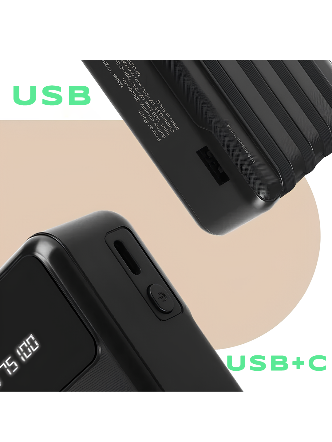 Повербанк Linq TT26000 встроенный кабель USB 4в1 25800 мАч 22,5 Вт Черный (ff8ab471) - фото 4