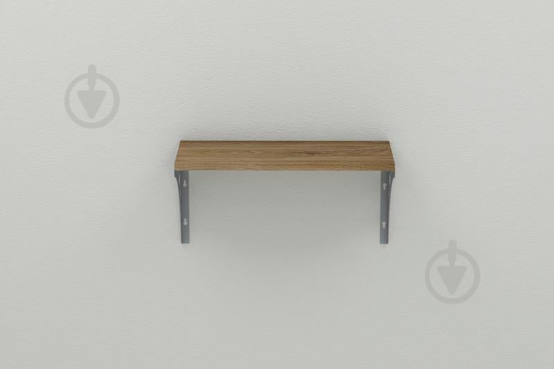 Полка настенная Ferrum-decor Ханди 2 240x700x240 металл Серый ДСП Дуб Таверна 16 мм (XND0062)