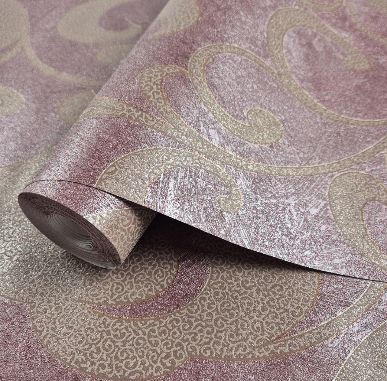 Шпалери вінілові на флізеліні Marburg 56810 0,53х10,05 м Бордово-бежевий (31139375)