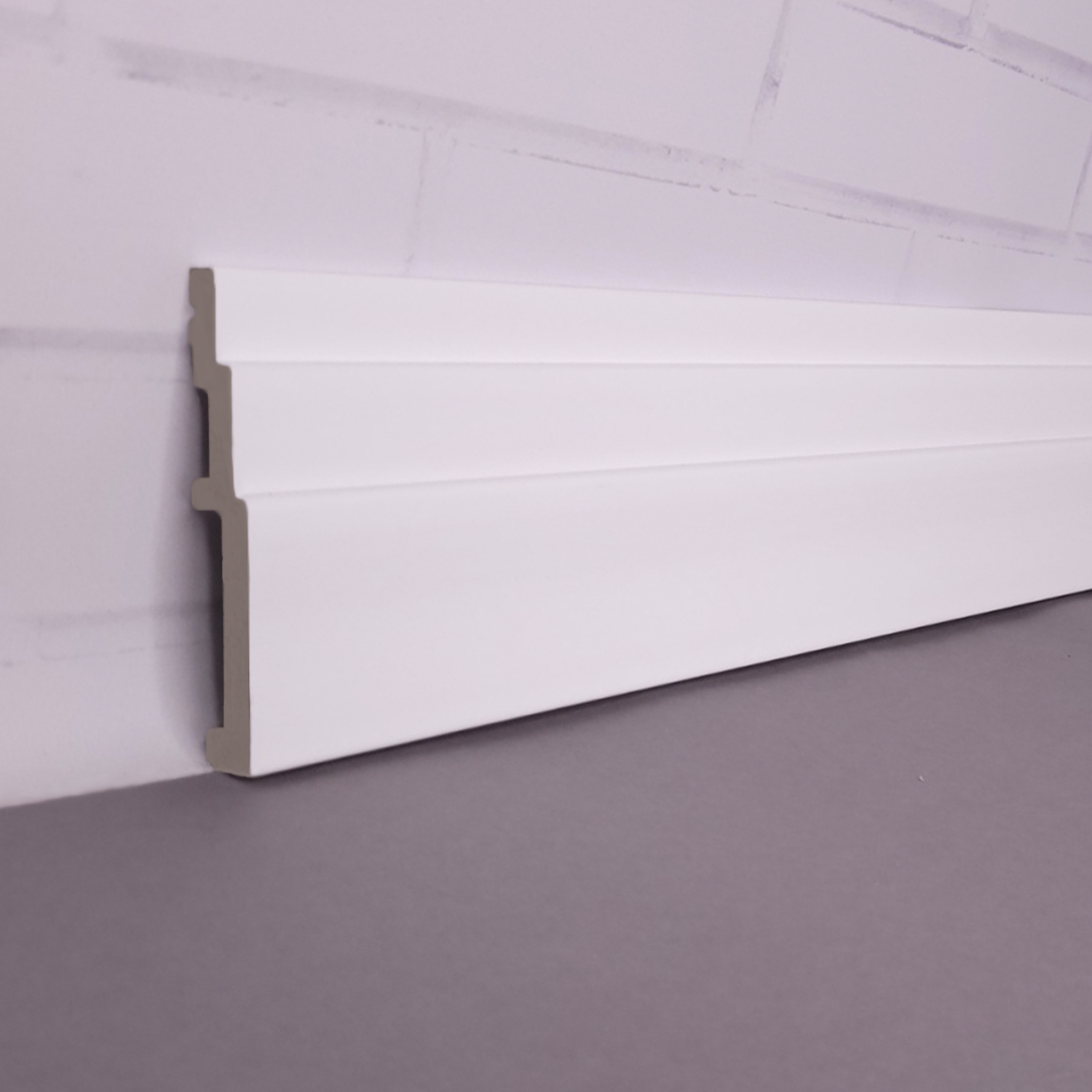 Плинтус дюрополимерный 100х16х2500 мм Белый (10016P-5004-3)