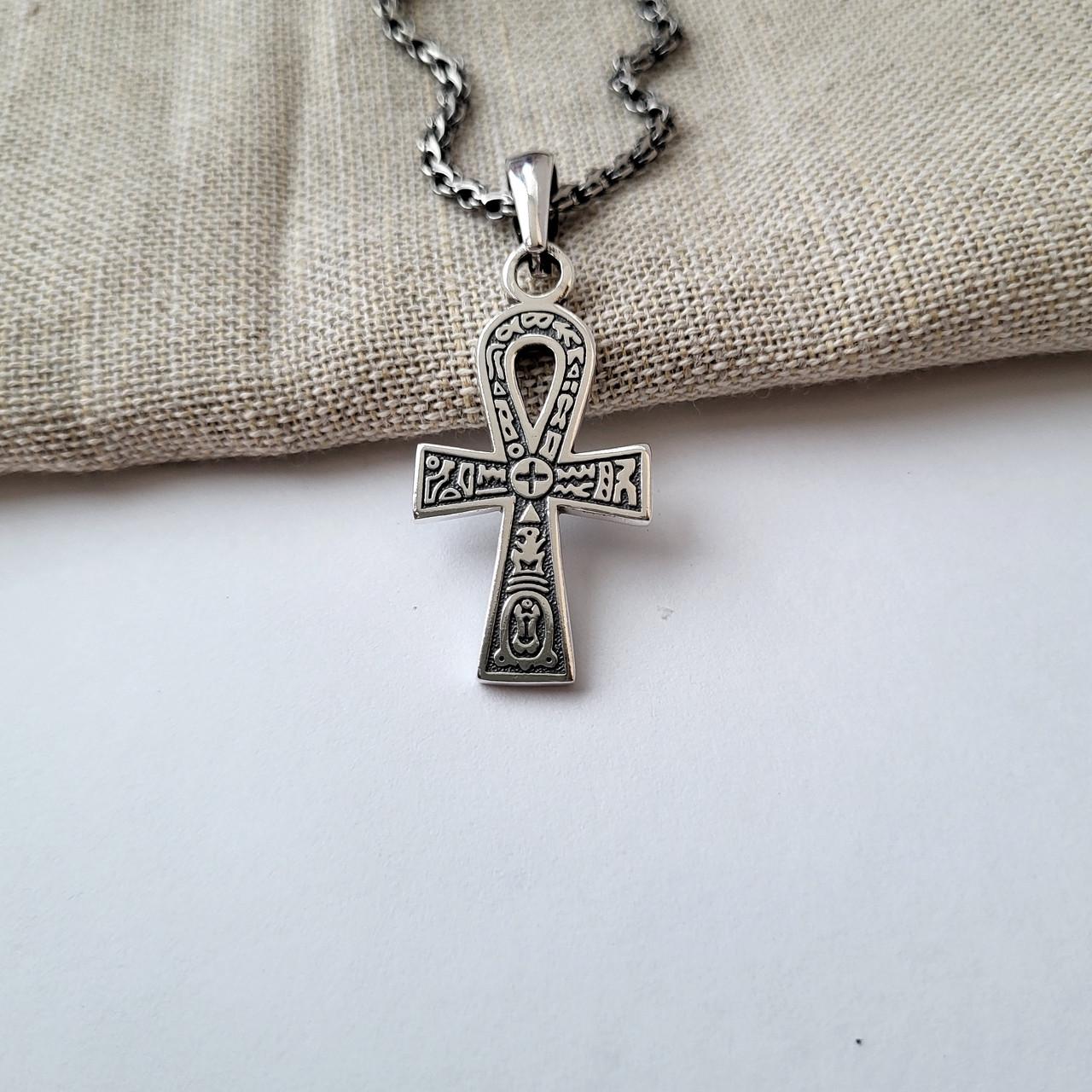 Подвеска серебряная Анкх черненое 925 пробы 6,10 г (АРТ,89050ч)