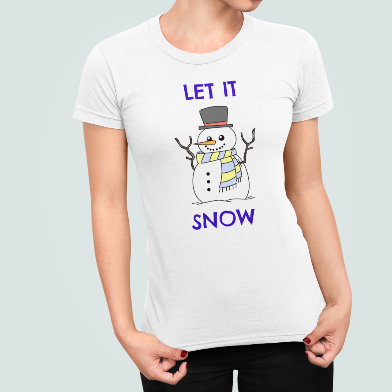 Футболка женская новогодняя Stedman с принтом Let it snow Снеговик S Белый (НГ79.1-6) Футболка женская новогодняя Stedman с принтом Let it snow Снеговик S Белый (НГ79.1-6)