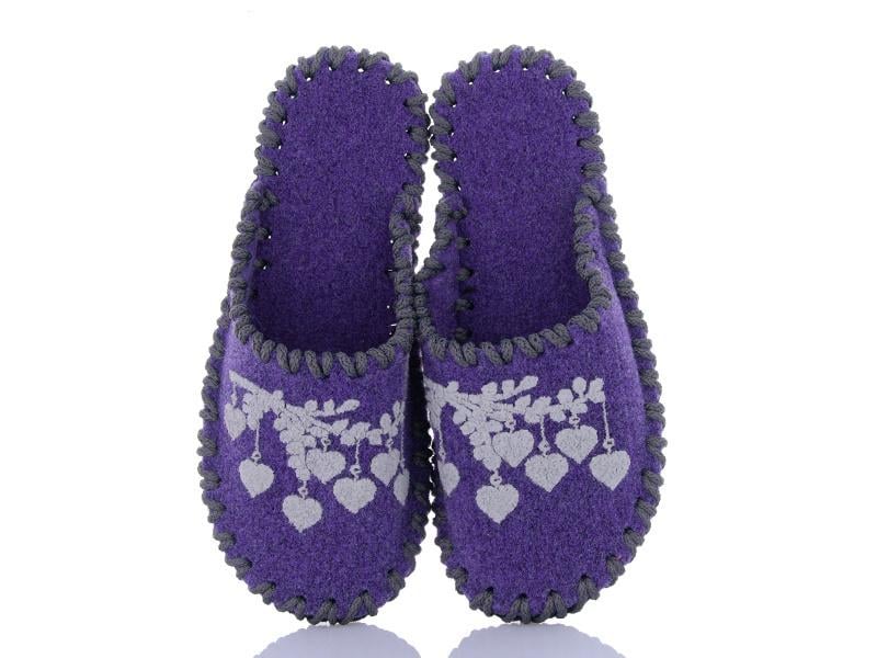 Тапочки фетровые женские VENDS 161 р. 40-41 Фиолетовый