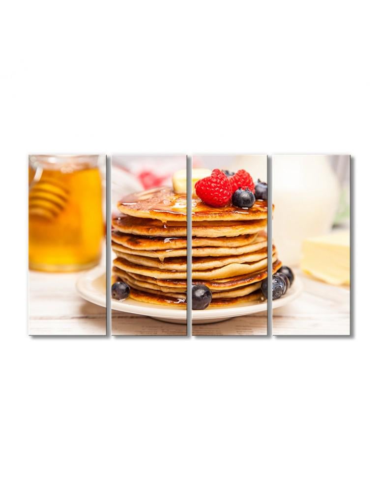 Картина модульная Панкейки 4 модуля 120x180 см(142514Eda_i_napitki0006)
