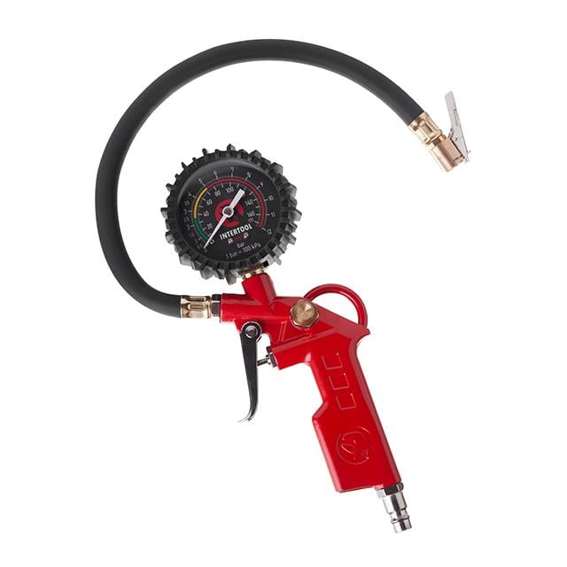 Пістолет для підкачування коліс із манометром пневматичний Intertool (PT-0503)