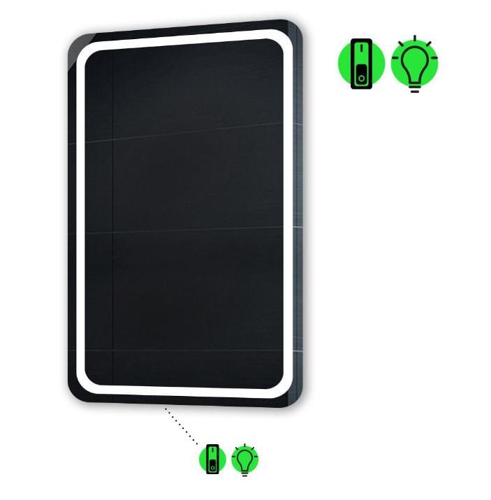 Зеркало с LED подсветкой Anvi с механическим включателем 60x90 см (Anvi67)