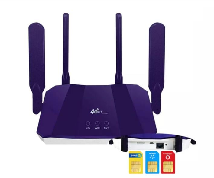 Маршрутизатор 4G TIANJIE R8B-3 з WI-FI 6 чотири антени та WAN LAN порт підходить під українські сім карти