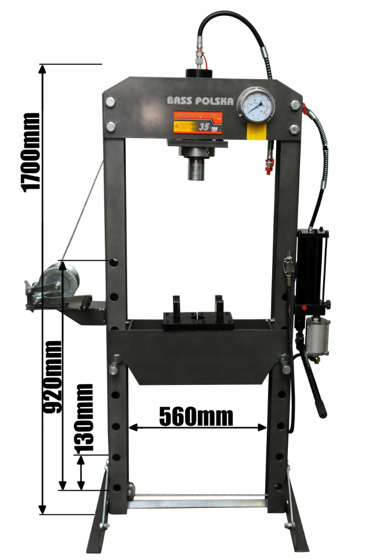 Пресс гидравлический Bass Polska 3237 с кривошипом 35 т (13830279) - фото 4
