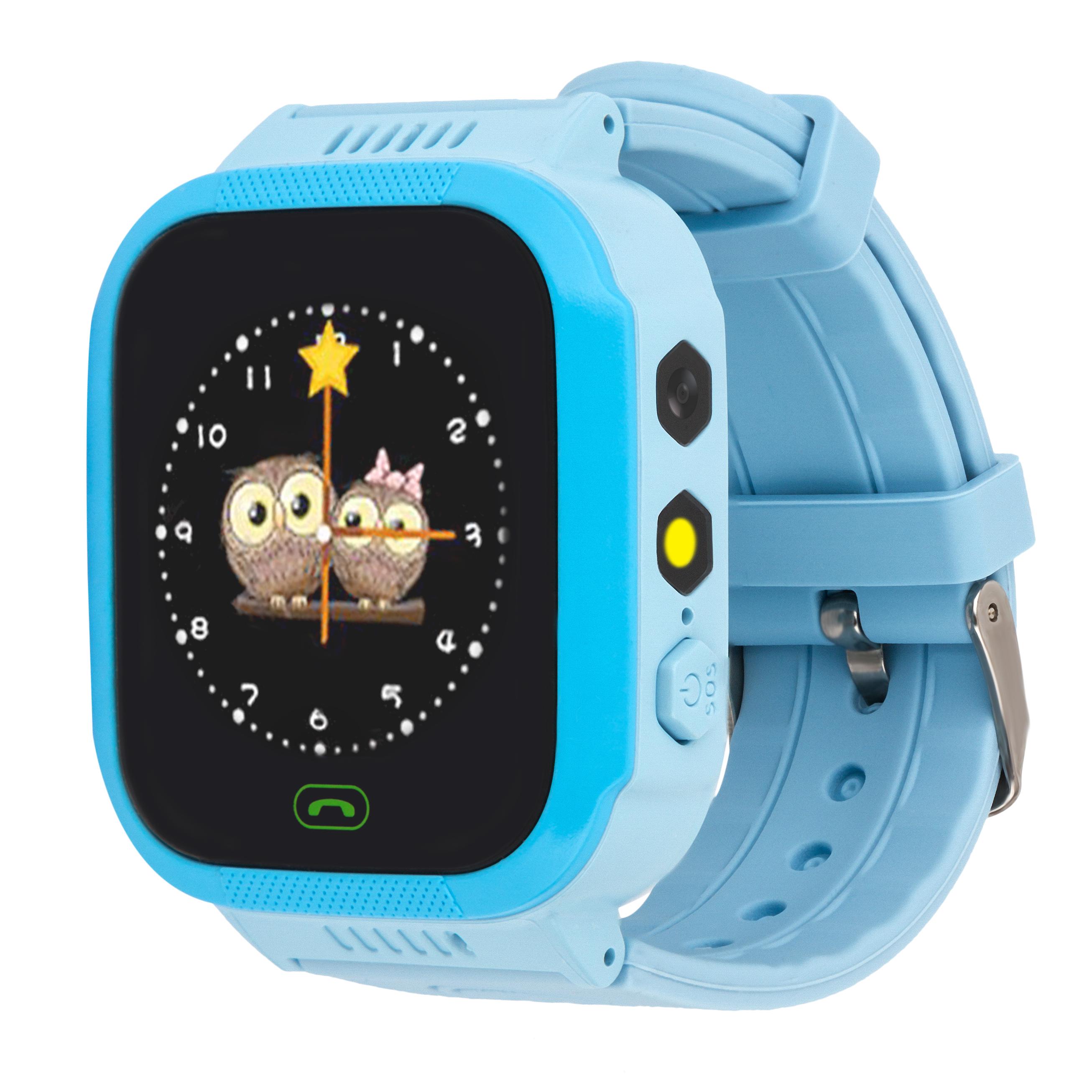 Детские телефон-часы с трекером AURA Q8 с камерой и фонариком Blue