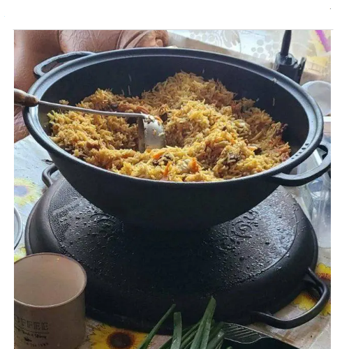 Казан узбецький Майстерня V15СР WOK чавунний з кришкою-сковородою 15 л (2211212646) - фото 4 Казан узбецький Майстерня V15СР WOK чавунний з кришкою-сковородою 15 л (2211212646) - фото 4