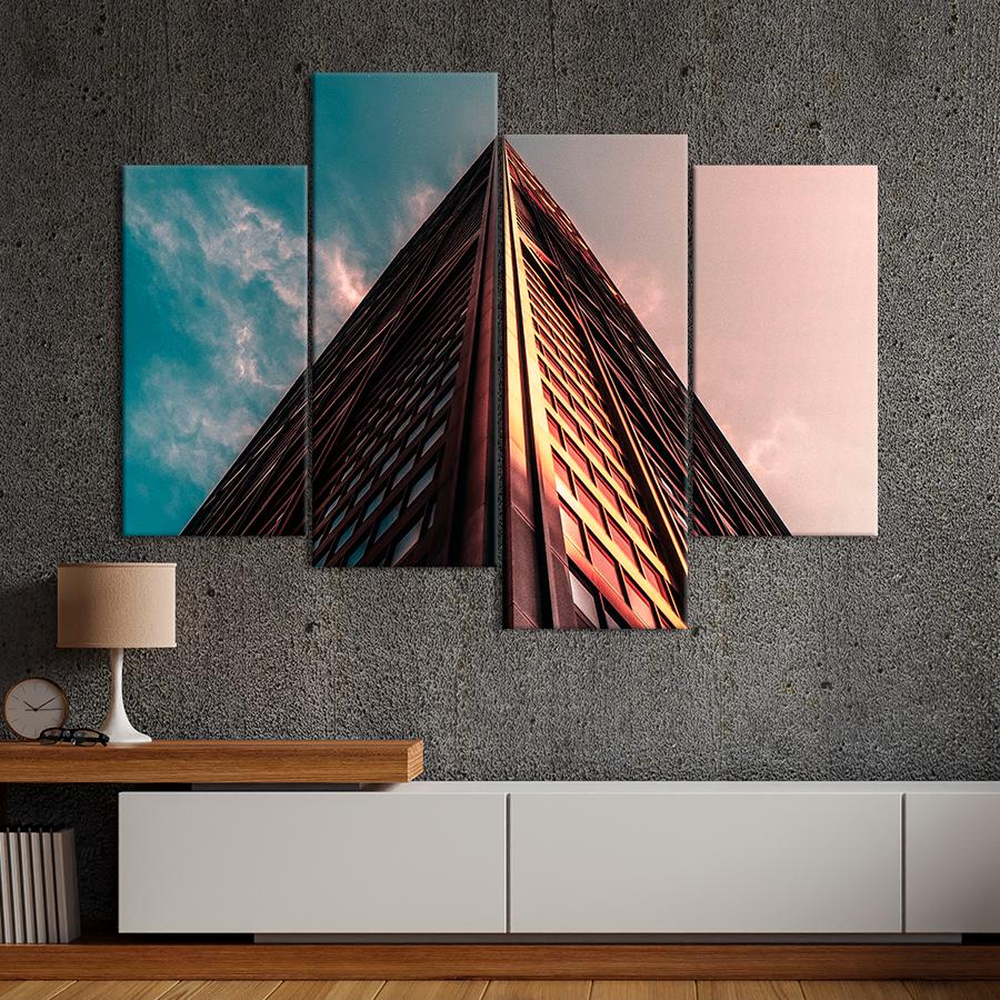 Картина город Футуристическая архитектура 129x90 см (A584-4)