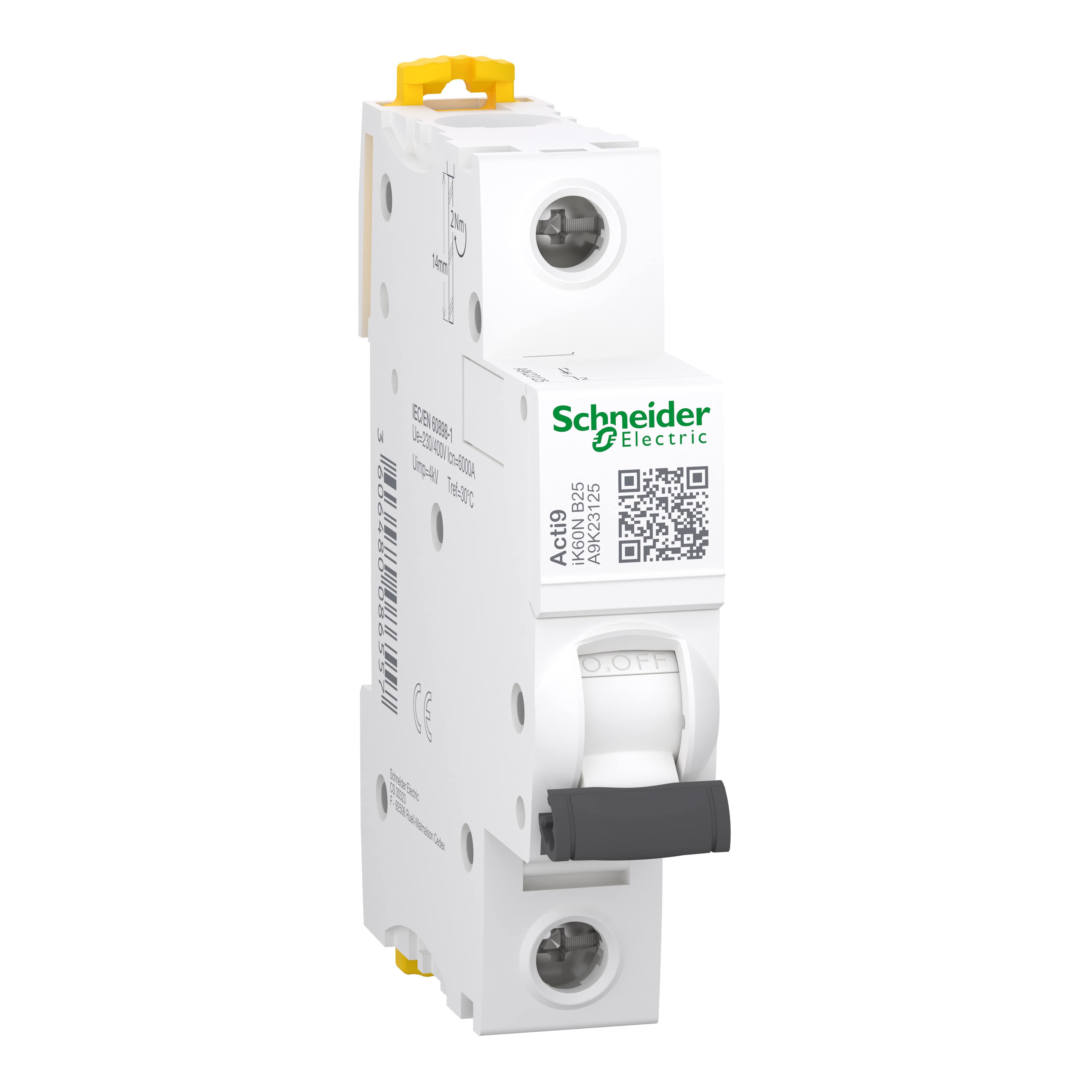 Автоматический выключатель Schneider Electric iK60N B 1P 25A (A9K23125)