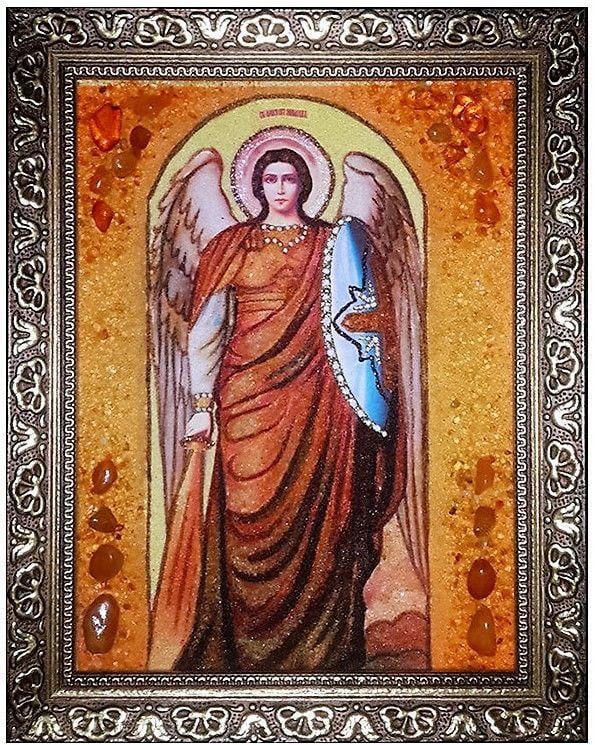 Икона Архистратиг Михаил янтарная 20х30 см (А0009-20х30)