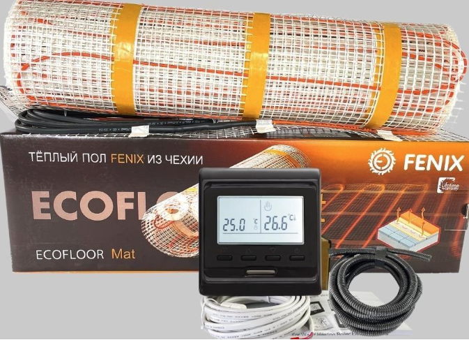 Комплект теплого пола под плитку Fenix LDTS M 3,5 м2 с програмируемым терморегулятором Черный (50039)