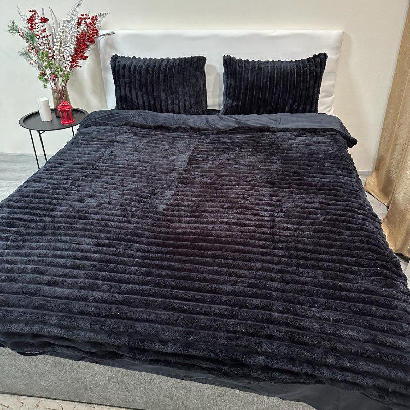 Комплект постільної білизни Шарпей мікрофібра наволочки 50х70 см 2 шт. Чорний (29356762) - фото 8