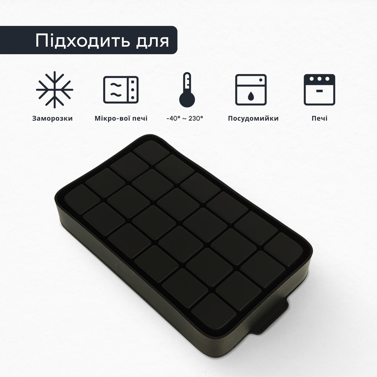 Форма для льда с крышкой Olin&Olin 24 кубика Черный (6732-M-24-Black) - фото 5 Форма для льда с крышкой Olin&Olin 24 кубика Черный (6732-M-24-Black) - фото 5