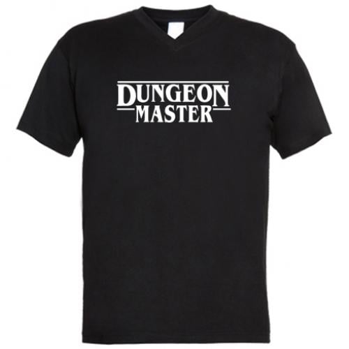 Футболка мужская с V-образным вырезом Dungeon Master Logo L Черный (13426598-2-184724-L)