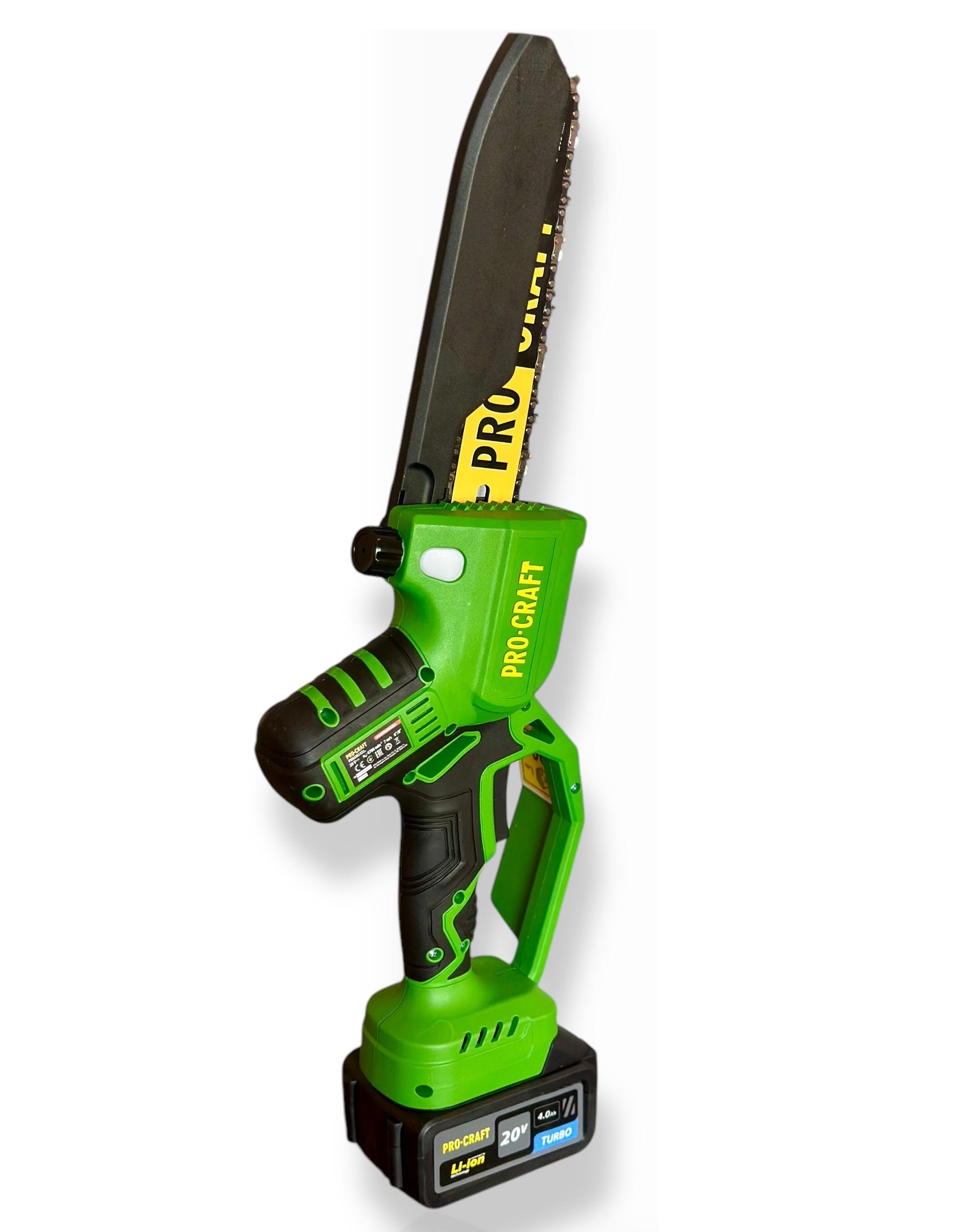 Аккумуляторная цепная пила Procraft PKA32Li С 1 акб для обрезки деревьев и распила дров - фото 3 Аккумуляторная цепная пила Procraft PKA32Li С 1 акб для обрезки деревьев и распила дров - фото 3